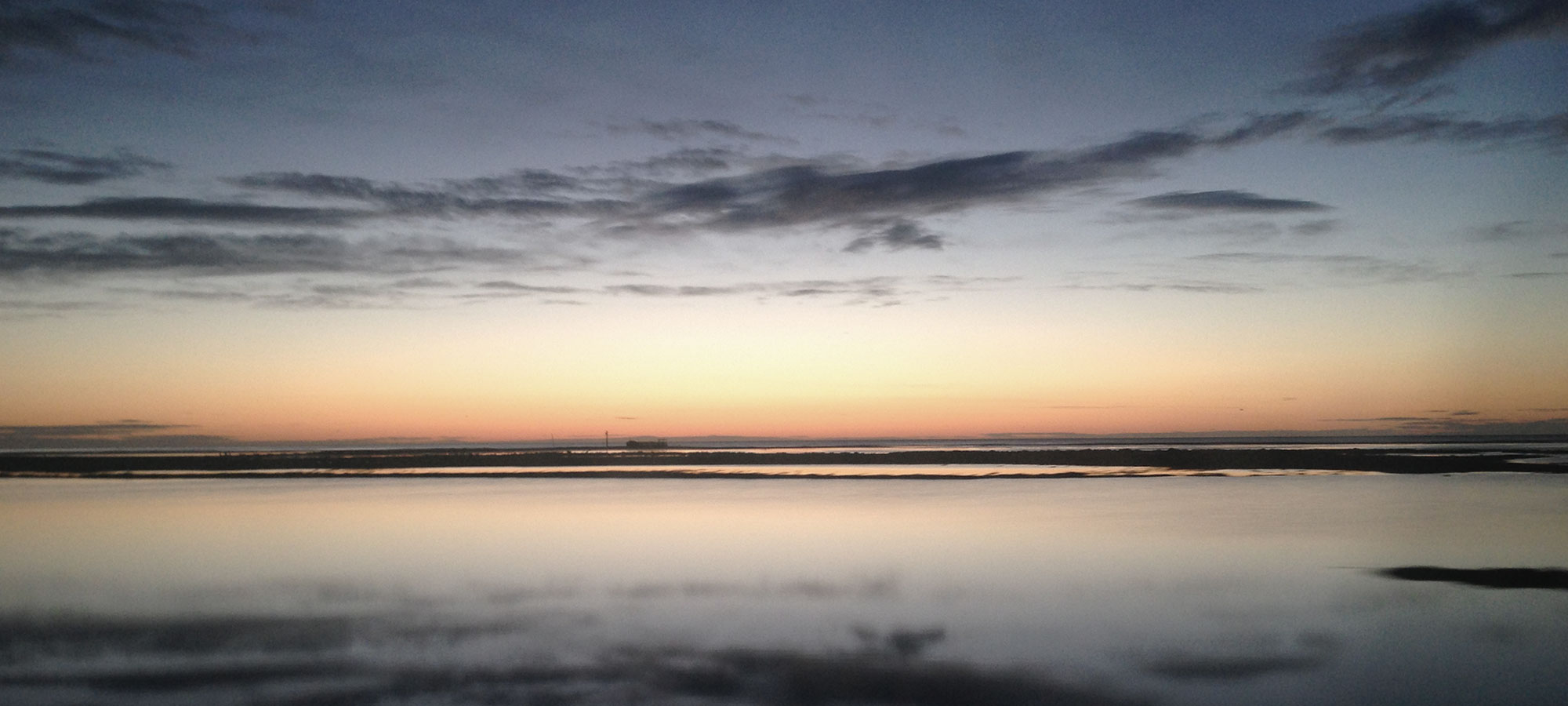 coucher de soleil à l'arrivée vers perpignan